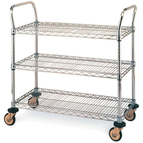 Chariots utilitaires standards, Acier inoxydable, 18" x 39" x 30", Capacit&eacute; 500 lb Quali-T-Solutions