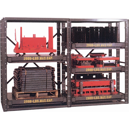 &eacute;tag&egrave;res E-Z Glide, Acier, &agrave; glissi&egrave;re, Capacit&eacute; 2000 lb, 48" la x 62,5" h x 48" p Quali-T-Solutions