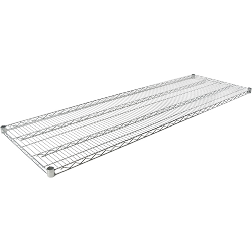 Tablette en treillis pour &eacute;tag&egrave;re robuste en treillis chromat&eacute;, 72" la x 18" p, Capacit&eacute; de 600 lb Quali-T-Solutions