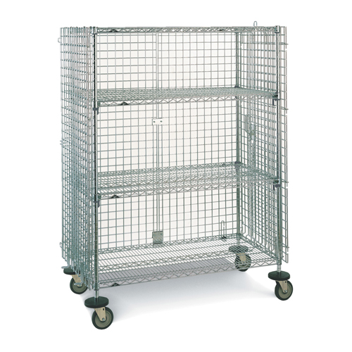 Chariots en treillis m&eacute;tallique, Chrom&eacute;, 21-1/2" x 68-1/2" x 40", Capacit&eacute; 500 lb Quali-T-Solutions