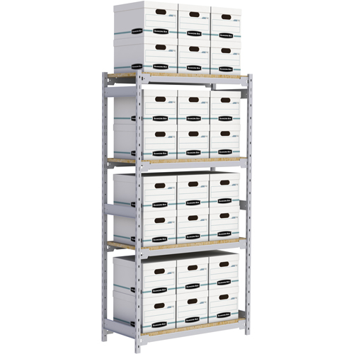 &eacute;tag&egrave;re-classeur de grande largeur, Acier, 4 Tablettes, 42" la x 18" p x 84" h Quali-T-Solutions