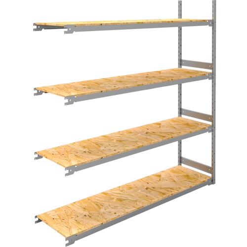 &eacute;tag&egrave;re-classeur de grande largeur, Acier, 4 Tablettes, 72" la x 18" p x 84" h, Ensemble Ajout Quali-T-Solutions