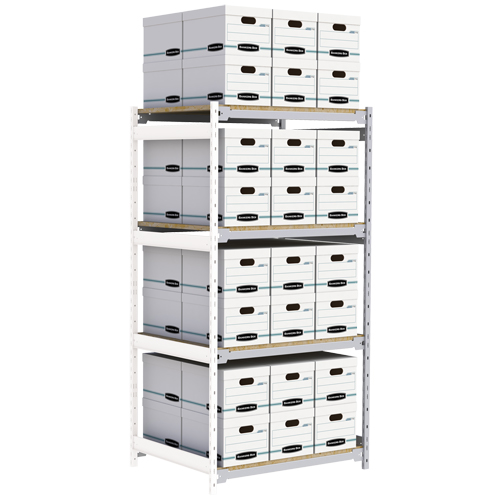 &eacute;tag&egrave;re-classeur de grande largeur, Acier, 4 Tablettes, 42" la x 32" p x 84" h, Ensemble Ajout Quali-T-Solutions