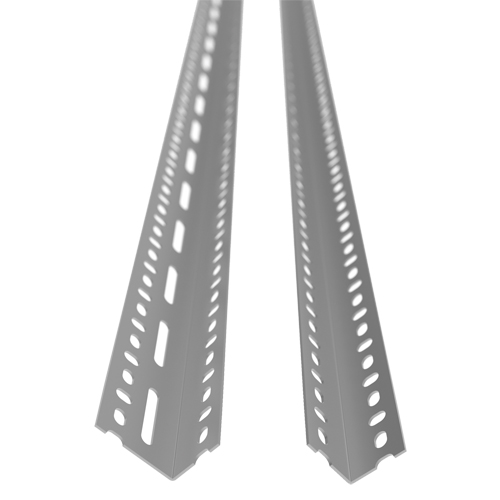Montant &agrave; corni&egrave;re perfor&eacute;e, Acier galvanis&eacute;, Hauteur 72" Quali-T-Solutions