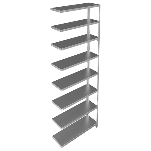 &eacute;l&eacute;ment de rayonnage, Acier galvanis&eacute;, Montant &agrave; fente, Ajout, 36" la x 96" h x 12" p Quali-T-Solutions