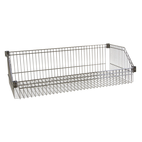 Wire Basket Shelf, 24" W x 48" D, 400 lbs. Capacity Quali-T-Solutions
