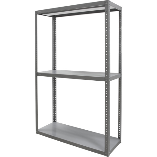 Heavy-Duty Shelving, Steel, Bolted, 3000 lbs. Capacity, 36" W x 72" H x 18" D Quali-T-Solutions