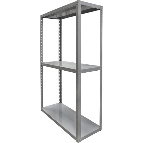Heavy-Duty Shelving, Steel, Bolted, 3000 lbs. Capacity, 36" W x 72" H x 18" D Quali-T-Solutions