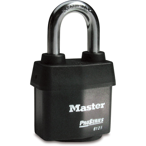 ProSeries&reg; Weather Tough&reg; Padlock, Black, Keyed Different, Laminated Steel, 2-3/8" Width Quali-T-Solutions