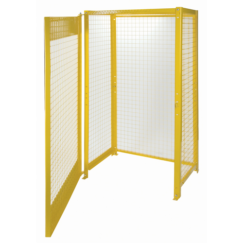 Gas Cylinder Cabinets, 10 Cylinder Capacity, 44" W x 30" D x 74" H, Yellow Quali-T-Solutions