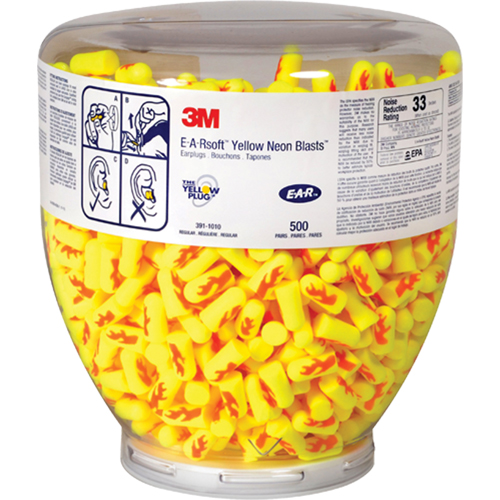 E-A-Rsoft Yellow Neons Earplugs, Bulk - Canister Quali-T-Solutions