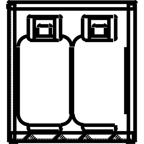 Armoires en aluminium pour bouteilles GPL, nbre de bouteilles: 4, 30" , 32" , 33-1/2" , Argent Quali-T-Solutions