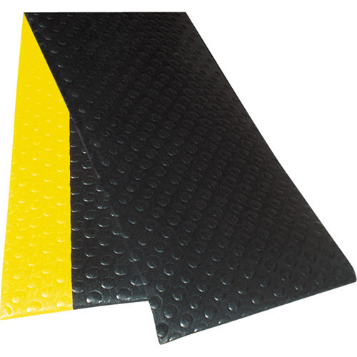 No. 417 Bubble Sof-Tred With Dyna-Shield Mats, Bubbled, 3' x 12' x 1/2", Black/Yellow, PVC Quali-T-Solutions