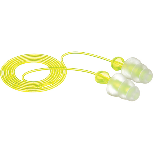 E-A-R Tri-Flange Reusable Earplugs, Corded, Bulk - Polybag, 26 dB NRR, One-Size Quali-T-Solutions