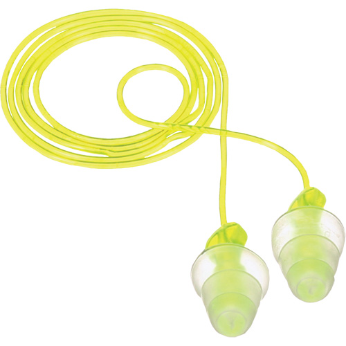 E-A-R Tri-Flange Reusable Earplugs, Corded, Bulk - Polybag, 26 dB NRR, One-Size Quali-T-Solutions