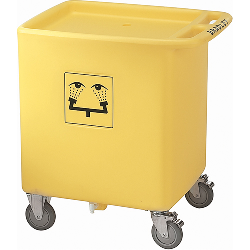Chariot &agrave; d&eacute;chets pour douche douche oculaire On-Site Quali-T-Solutions