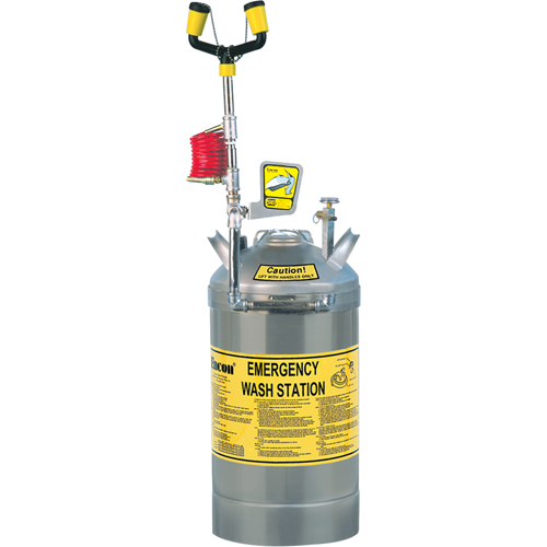 Self-Contained Eyewash Station, Pressurized, 13 gal. Capacity, Meets ANSI Z358.1 Quali-T-Solutions