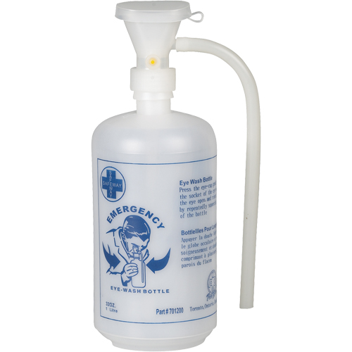 Bouteille pour douche oculaire avec coquille oculaire, Bouteille Vide, 32 oz Quali-T-Solutions