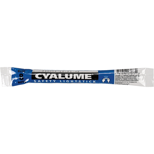 B&acirc;tons de s&eacute;curit&eacute; luminescents Cyalume 6", Bleu, Dur&eacute;e 8 h Quali-T-Solutions
