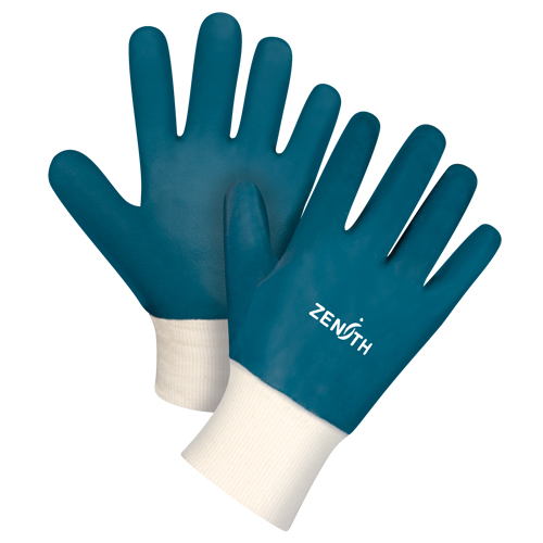 Gants &agrave; poignet en tricot de poids lourd, 10/T-Grand, R&ecirc;vetement Nitrile, Enveloppe en Coton Quali-T-Solutions