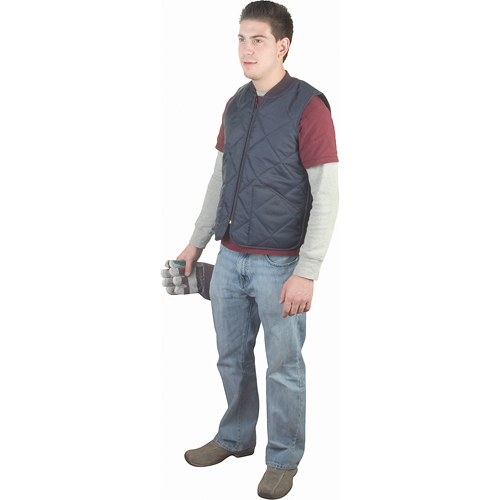 Vestes sans manches, manteaux et manteaux longs isol&eacute;s &agrave; usage l&eacute;ger pour glaci&egrave;res, Hommes, Petit, Bleu marin Quali-T-Solutions