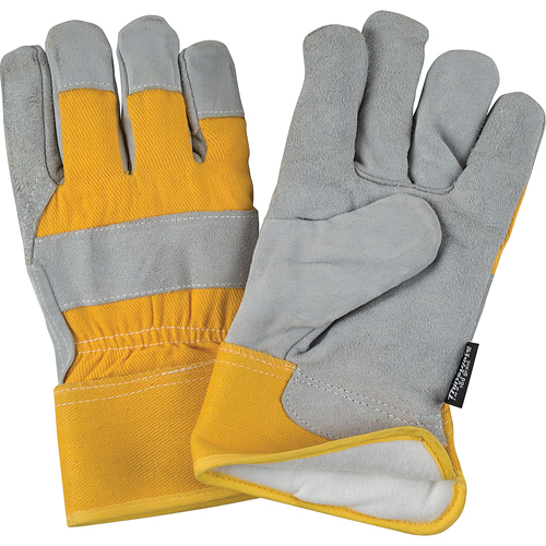 Gants d'ajusteur doubl&eacute;s pour l'hiver &agrave; chaleur sup&eacute;rieure, Moyen, Paume en Cuir de vache refendu, Doublure en Thinsulate Quali-T-Solutions