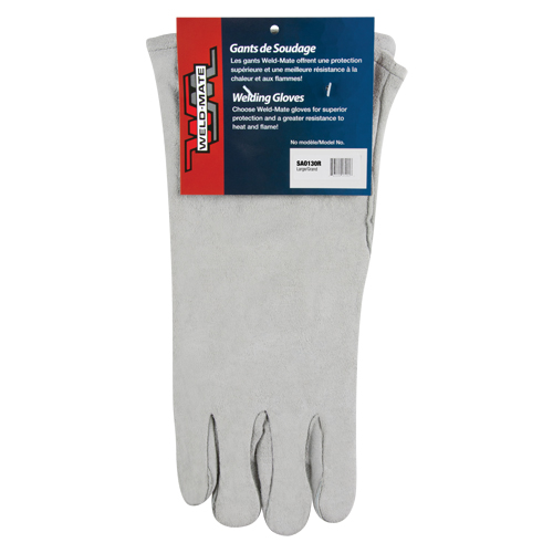 Standard-Duty Welder's Gloves, Split Cowhide, Size Large Quali-T-Solutions