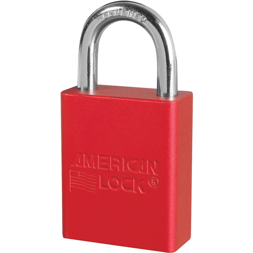 American Lock&reg; Safety Padlock, Red, Keyed Alike, Aluminum, 1-1/2" Width Quali-T-Solutions