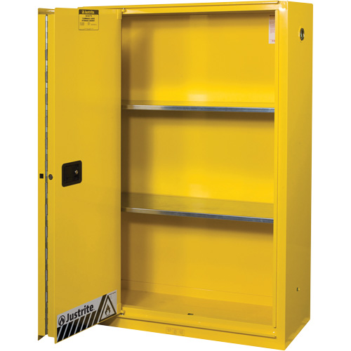 Armoires Sure-Grip EX pour produits inflammables, 45 gal., 1 Porte(s), 43" La x 65" h x 18" p Quali-T-Solutions