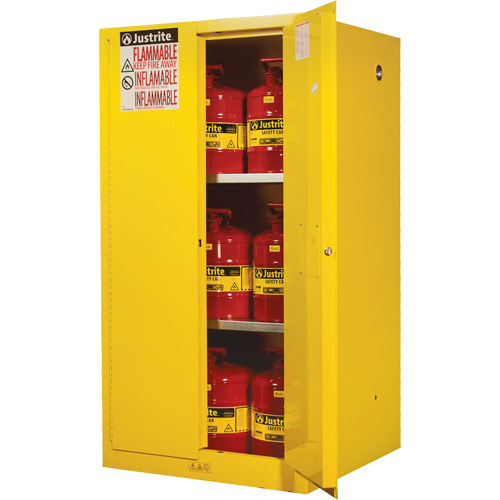 Armoires Sure-Grip EX pour produits inflammables, 60 gal., 2 Porte(s), 34" La x 65" h x 34" p Quali-T-Solutions