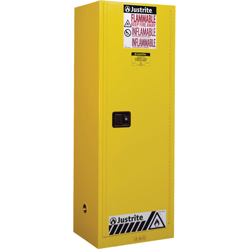 Sure-Grip&reg; EX Slimline Flammable Safety Cabinet, 22 gal., 1 Door, 23.25" W x 65" H x 18" D Quali-T-Solutions
