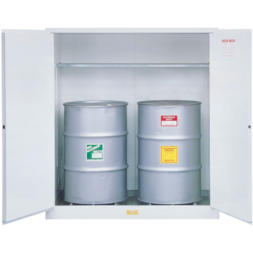 Armoires de s&eacute;curit&eacute; pour d&eacute;chets dangereux, Capacit&eacute; de 55 gal. US, Blanc Quali-T-Solutions