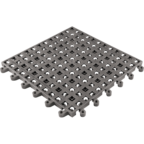 Tapis Ergodeck tout usage No 564 & No 566, PVC, 1-1/2' la c, 1-1/2' lo, 7/8" &eacute;paisseur, Charbon Quali-T-Solutions