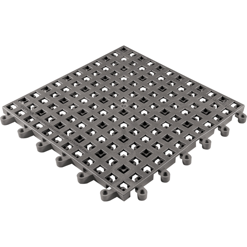 Tapis Ergodeck tout usage No 564 & No 566, PVC, 1-1/2' la c, 1-1/2' lo, 7/8" &eacute;paisseur, Charbon Quali-T-Solutions