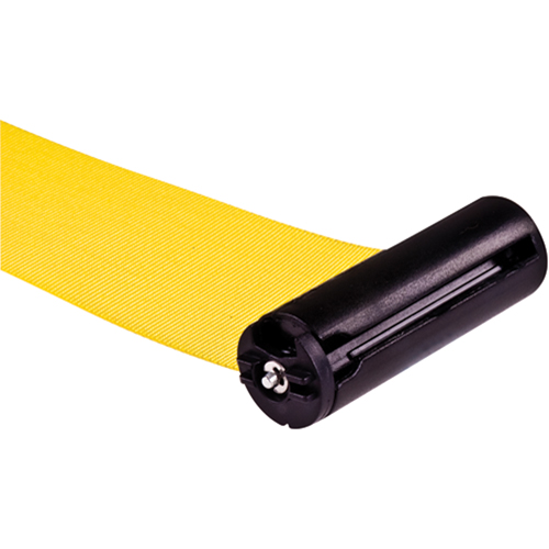 Poteau r&eacute;cepteur pour barri&egrave;res sur pieds pour le contr&ocirc;le des foules, Hauteur de 35", Jaune Quali-T-Solutions