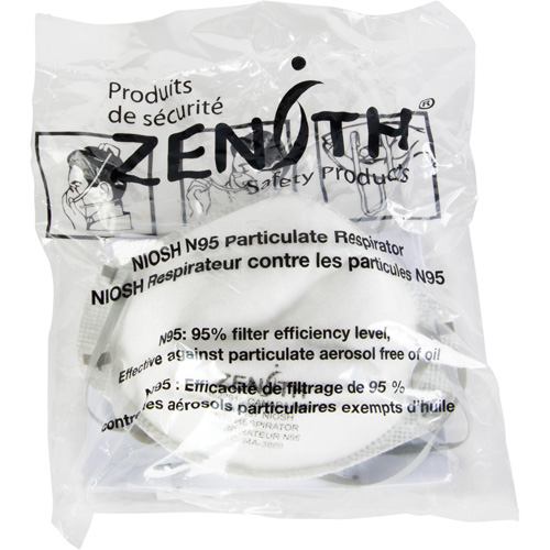 Respîrateur contre les particules - Emballage pour machine distributrice, N95, Certifi&eacute; NIOSH, Moyen/grand Quali-T-Solutions