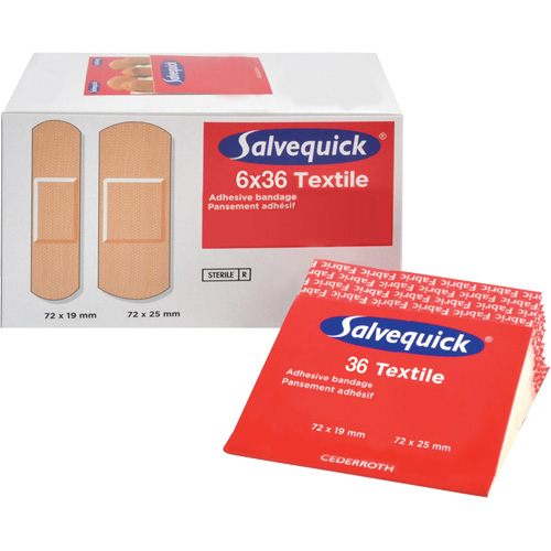 Salvequick&reg; Bandage Dispensing Systems Refills, Rectangular/Square, Fabric, Sterile Quali-T-Solutions