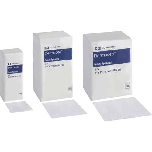 Gauze Sponges, Pad, 4" L x 4" W, Medical Device Class 1 Quali-T-Solutions