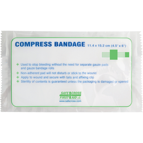Compress Bandages, Crepe Tails, Cut to Size L x 4-1/2" W Quali-T-Solutions