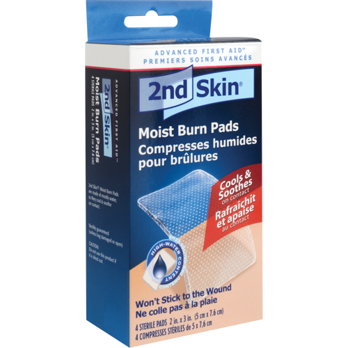Compresses humides pour brûlures 2nd Skin, 2" x 3", Classe 2 Quali-T-Solutions