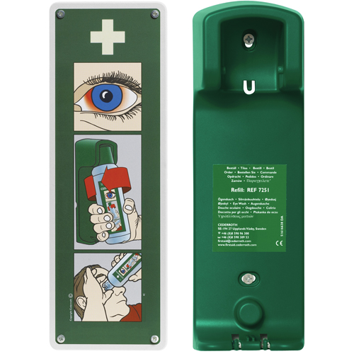 Support mural pour solution ophtalmique Cederroth Quali-T-Solutions