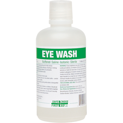 Eyewash Solution, Full Bottle, 1000 ml Quali-T-Solutions