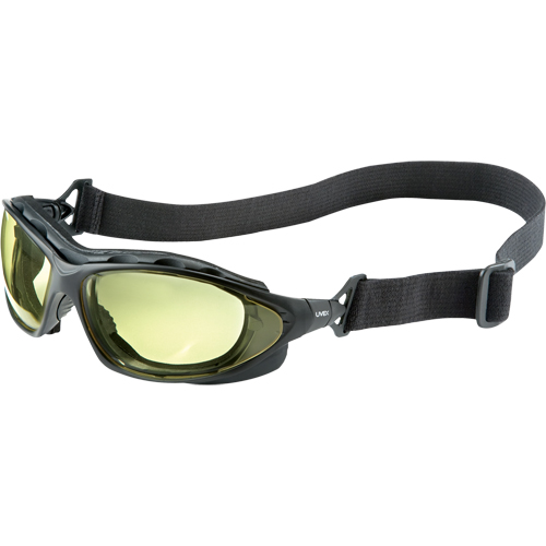 Lunettes de s&eacute;curit&eacute; &agrave; coques Uvex HydroShield Seismic, Lentille Ambr&eacute;e, Antibu&eacute;e/Anti-&eacute;gratignures, Ventilation Ferm&eacute; Quali-T-Solutions