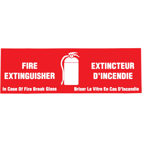 &eacute;tiquette  Fire Extinguisher / Extincteur d'incendie , 2" x 6", Vinyle, Bilingue avec pictogramme Quali-T-Solutions