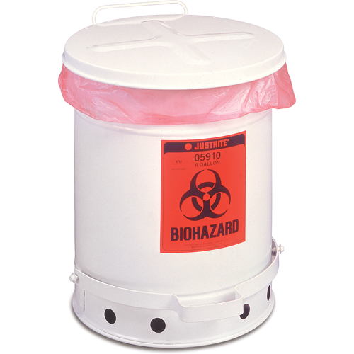 Contenant de d&eacute;chets &agrave; biorisques, Capacit&eacute; de 6 gal. Quali-T-Solutions