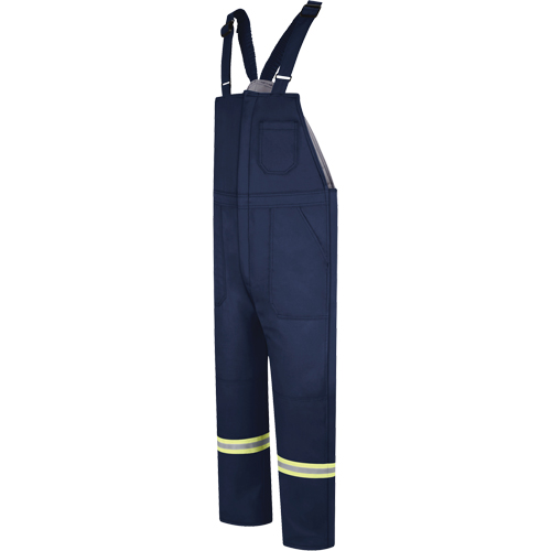 Deluxe Insulated Bib Overalls with Reflective Striping, 3X-Large, Navy Blue Quali-T-Solutions