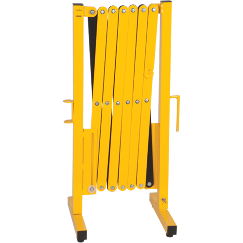 Barri&egrave;re extensible, 37" h x 11' lo, Noir/Jaune Quali-T-Solutions