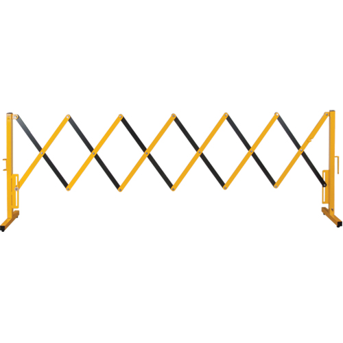 Barri&egrave;re extensible, 37" h x 11' lo, Noir/Jaune Quali-T-Solutions