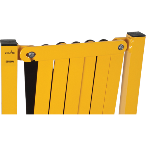 Barri&egrave;re extensible, 37" h x 11' lo, Noir/Jaune Quali-T-Solutions