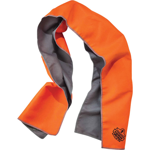 Serviette de refroidissement en microfibre Chill-Its 6602MF, Orange haute visibilit&eacute; Quali-T-Solutions
